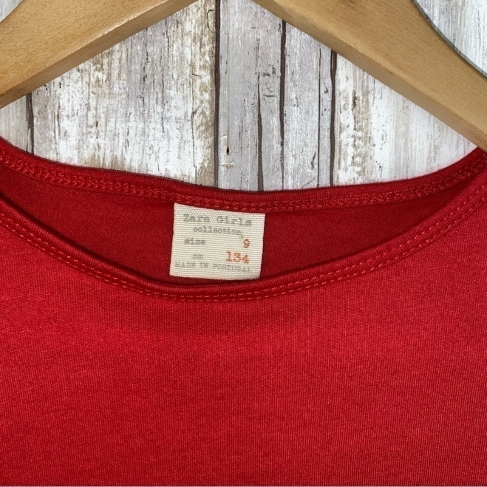 Zara Kids Red Rouge. Long Sleeve Tee - Picture 4 of 4